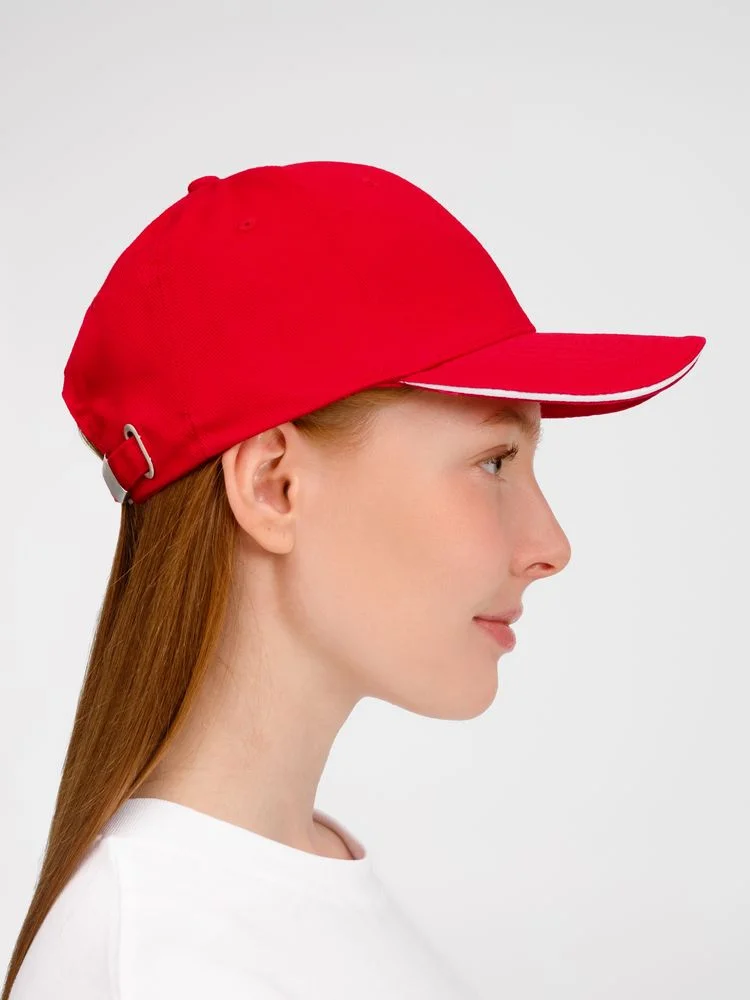 Бейсболка Buffalo красная с белым - фото 9