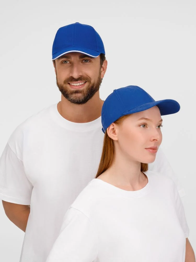 Бейсболка Buffalo ярко-синяя с белым - фото 10