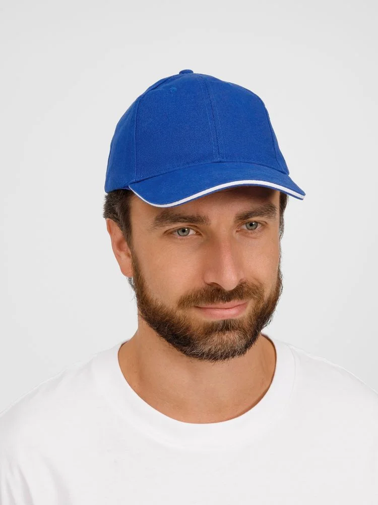 Бейсболка Buffalo ярко-синяя с белым - фото 6