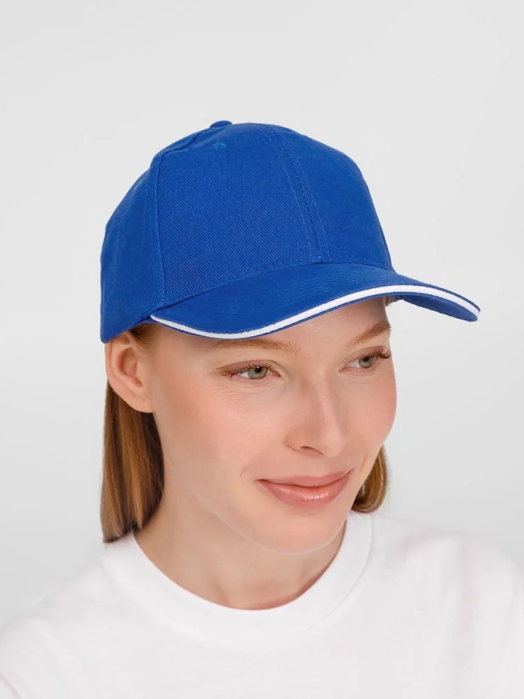 Бейсболка Buffalo ярко-синяя с белым - фото 8