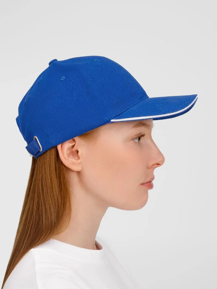 Бейсболка Buffalo ярко-синяя с белым - фото 9