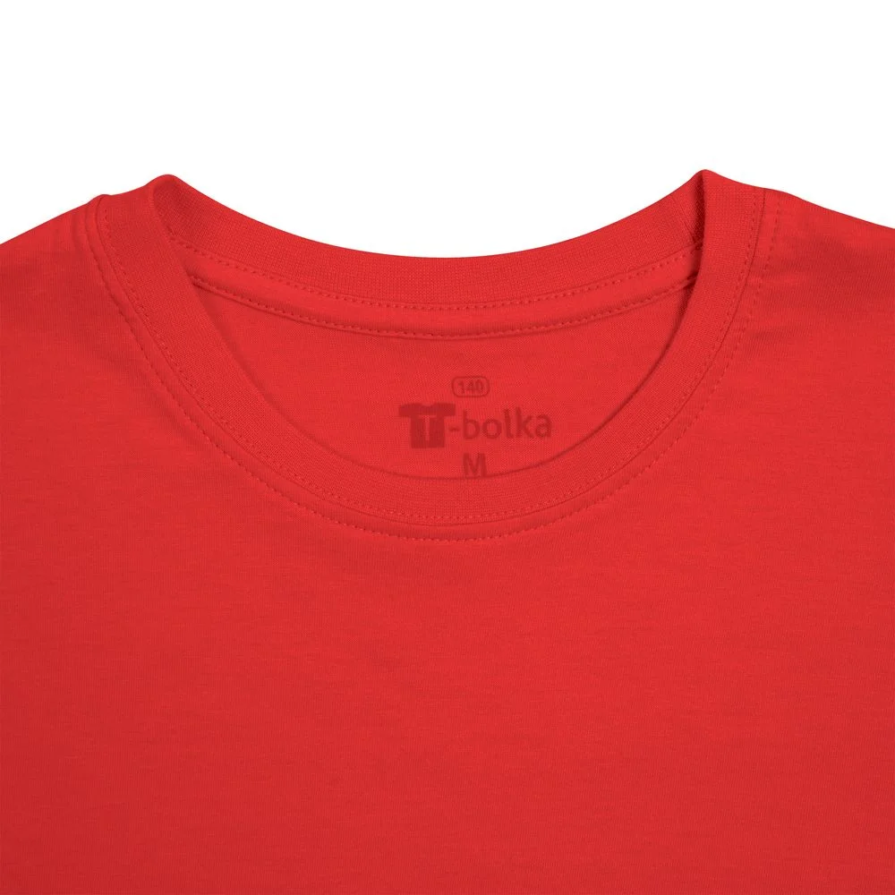 Футболка унисекс T-bolka 140 красная - фото 3