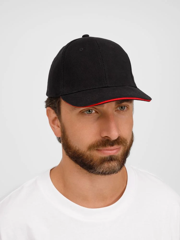 Бейсболка Buffalo, черная с красным - фото 6