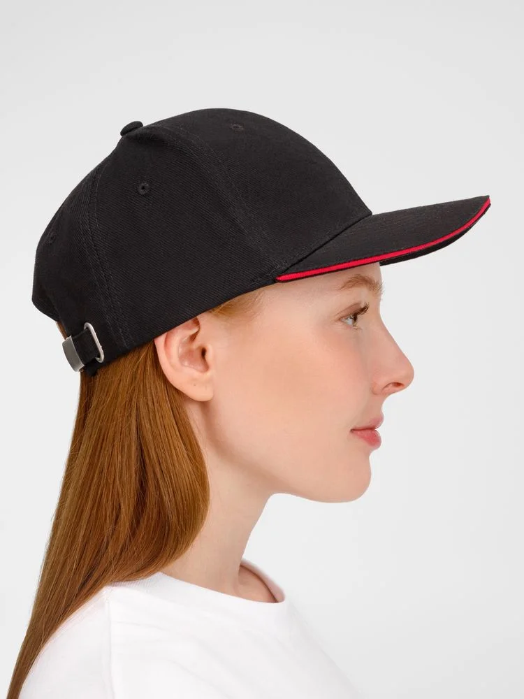 Бейсболка Buffalo, черная с красным - фото 9