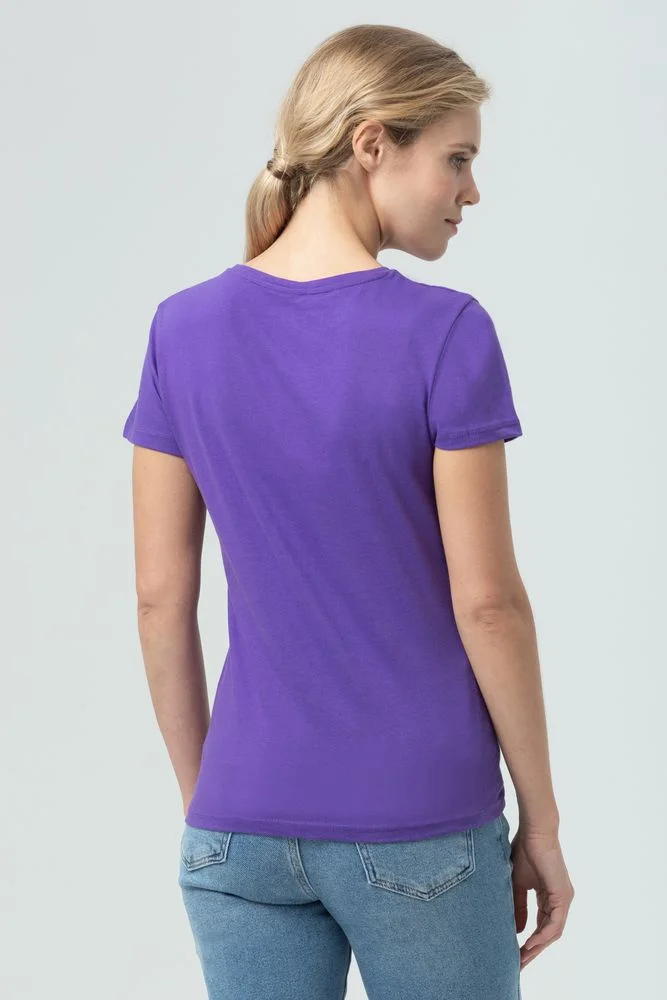 Футболка женская Miss 150 темно-фиолетовая - фото 6