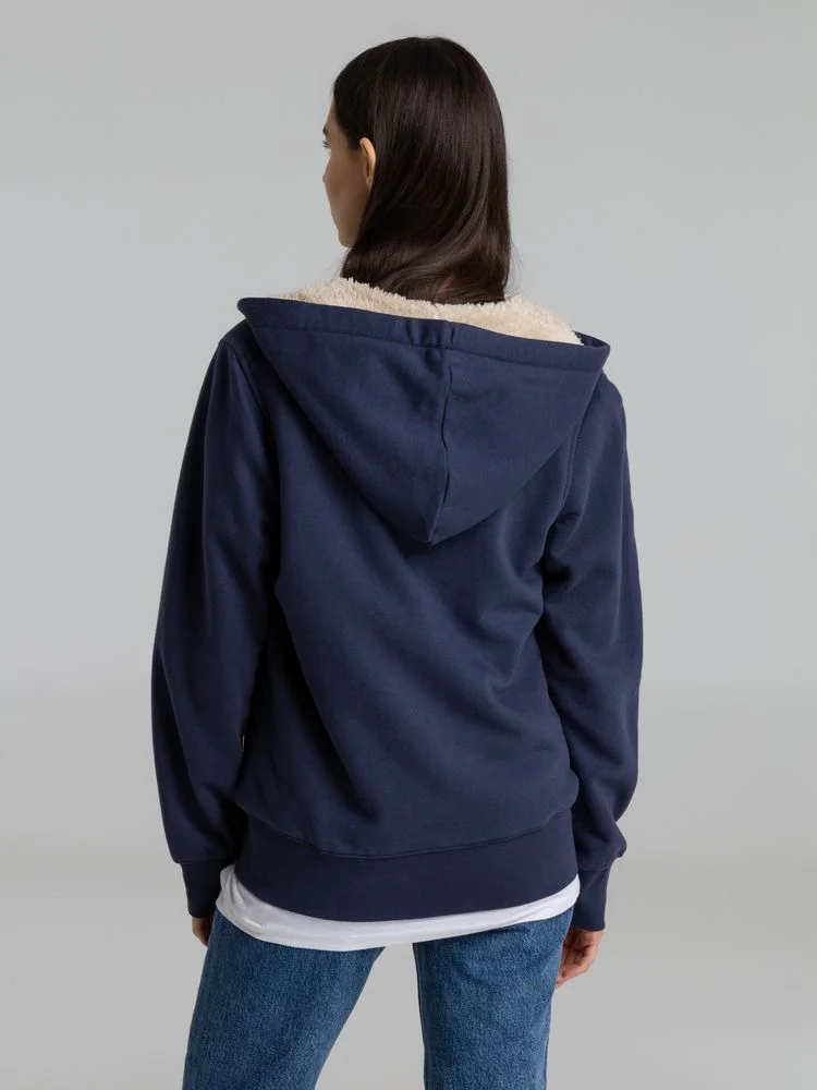 Толстовка унисекс на молнии Sherpa 280 темно-синяя - фото 9