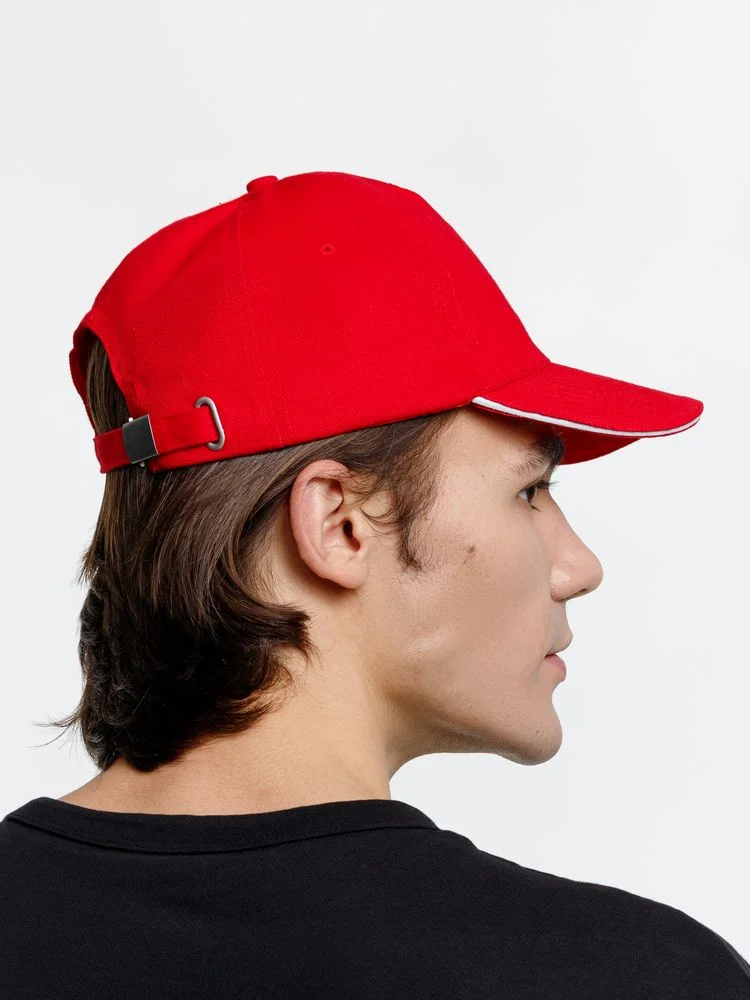 Бейсболка Long Beach, красная с белым - фото 12