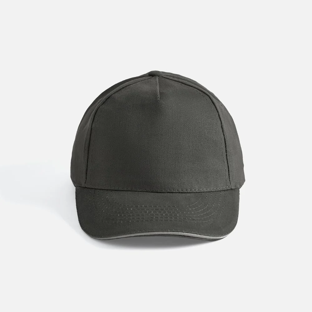 Бейсболка Long Beach, темно-серая со светло-серым - фото 3