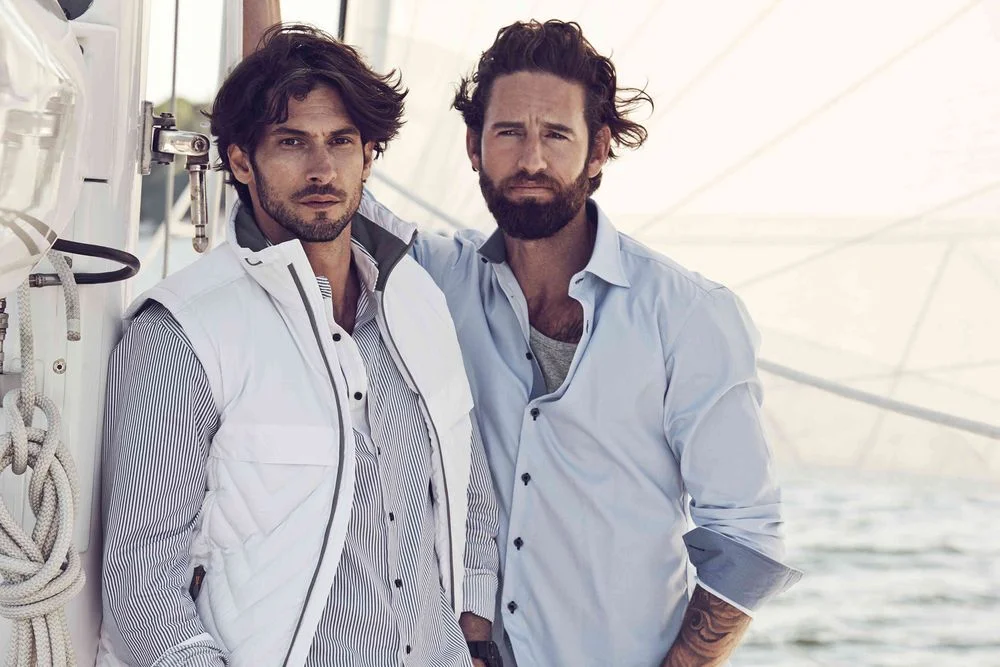 Рубашка мужская в полоску Reno серая - фото 5