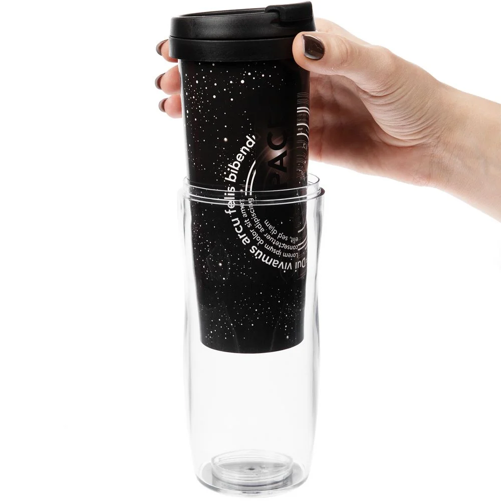 Термостакан Poster с черной крышкой - фото 3