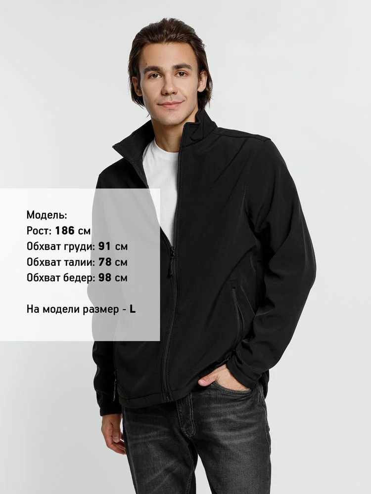 Куртка софтшелл мужская Race Men, черная - фото 4