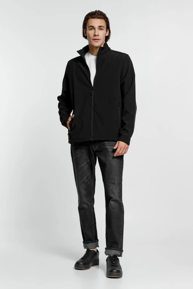 Куртка софтшелл мужская Race Men, черная - фото 7