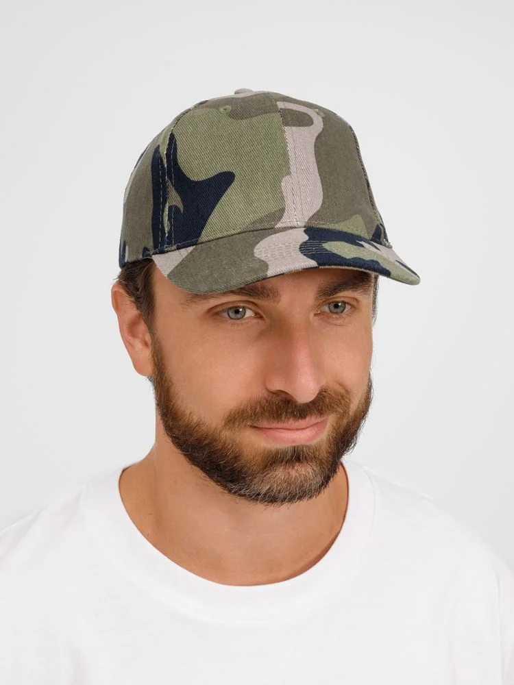 Бейсболка Buffalo зеленый камуфляж - фото 5