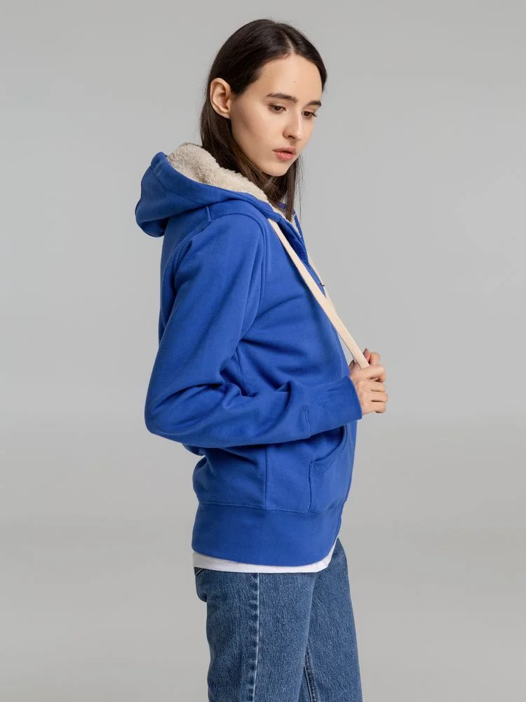 Толстовка унисекс на молнии Sherpa 280, ярко-синяя - фото 10