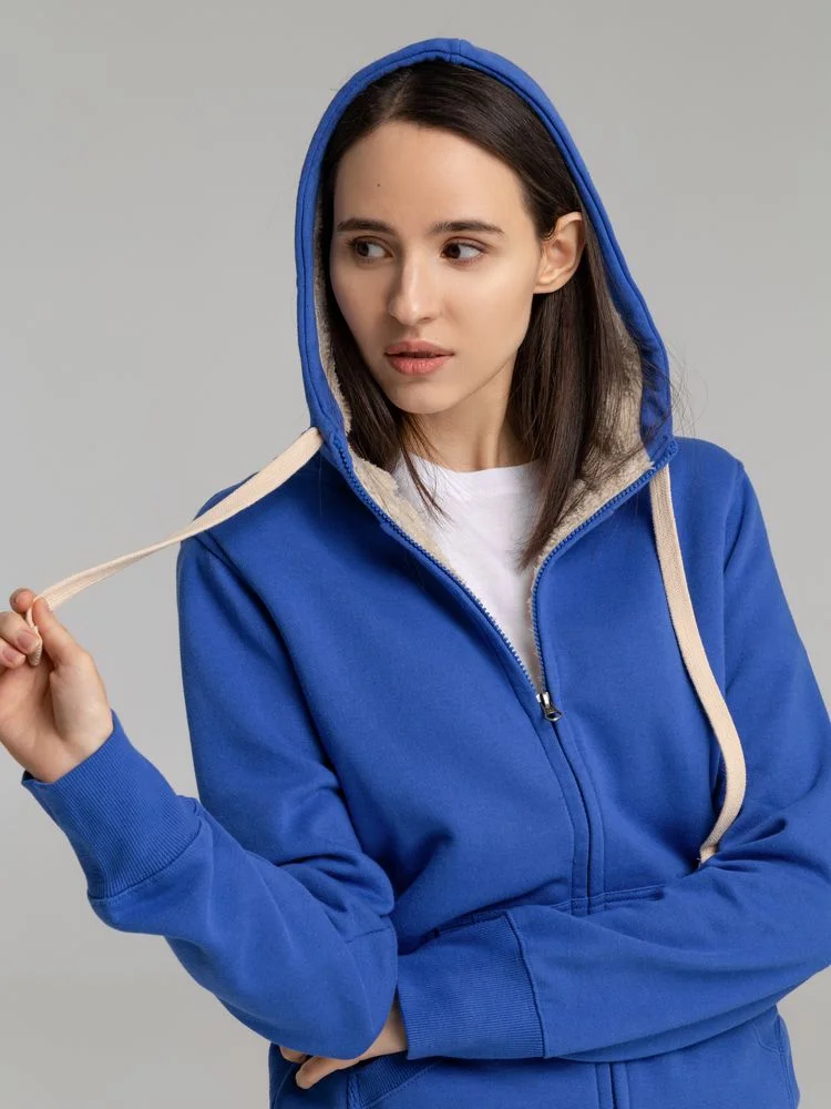 Толстовка унисекс на молнии Sherpa 280, ярко-синяя - фото 12