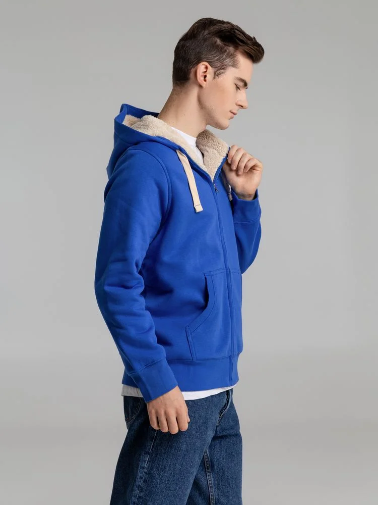 Толстовка унисекс на молнии Sherpa 280, ярко-синяя - фото 6