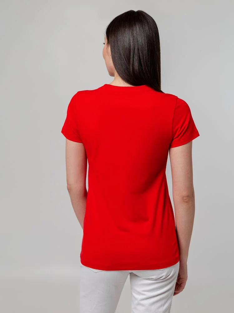 Футболка женская T-bolka Stretch Lady красная - фото 6