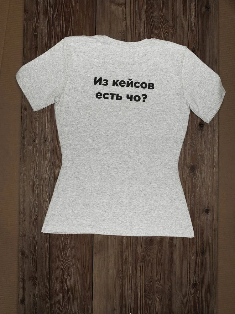 Футболка женская T-bolka Stretch Lady серый меланж - фото 5