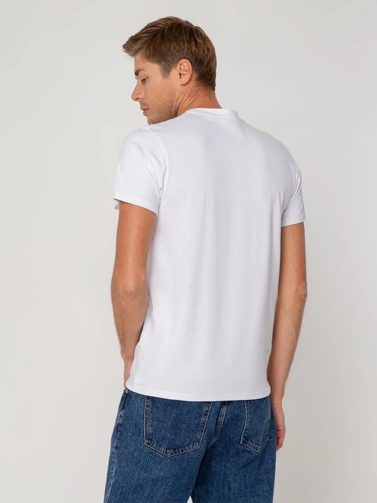 Футболка мужская T-bolka Stretch белая - фото 6