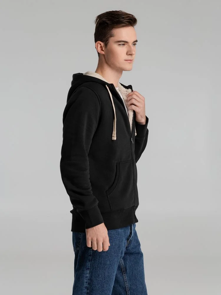 Толстовка унисекс на молнии Sherpa 280 черная - фото 10