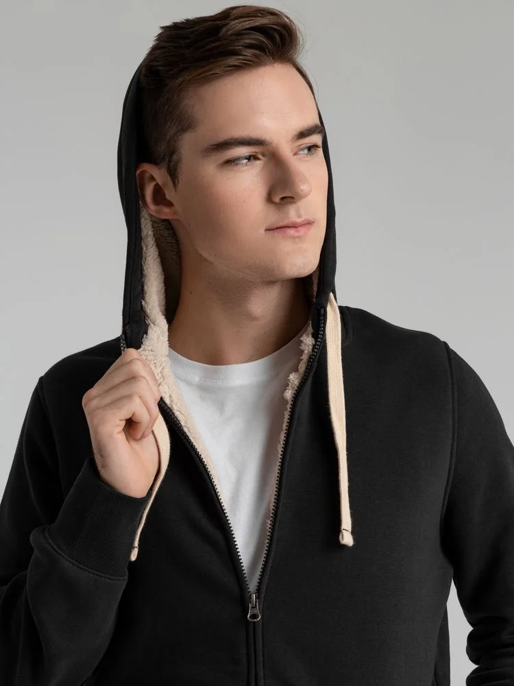 Толстовка унисекс на молнии Sherpa 280 черная - фото 12