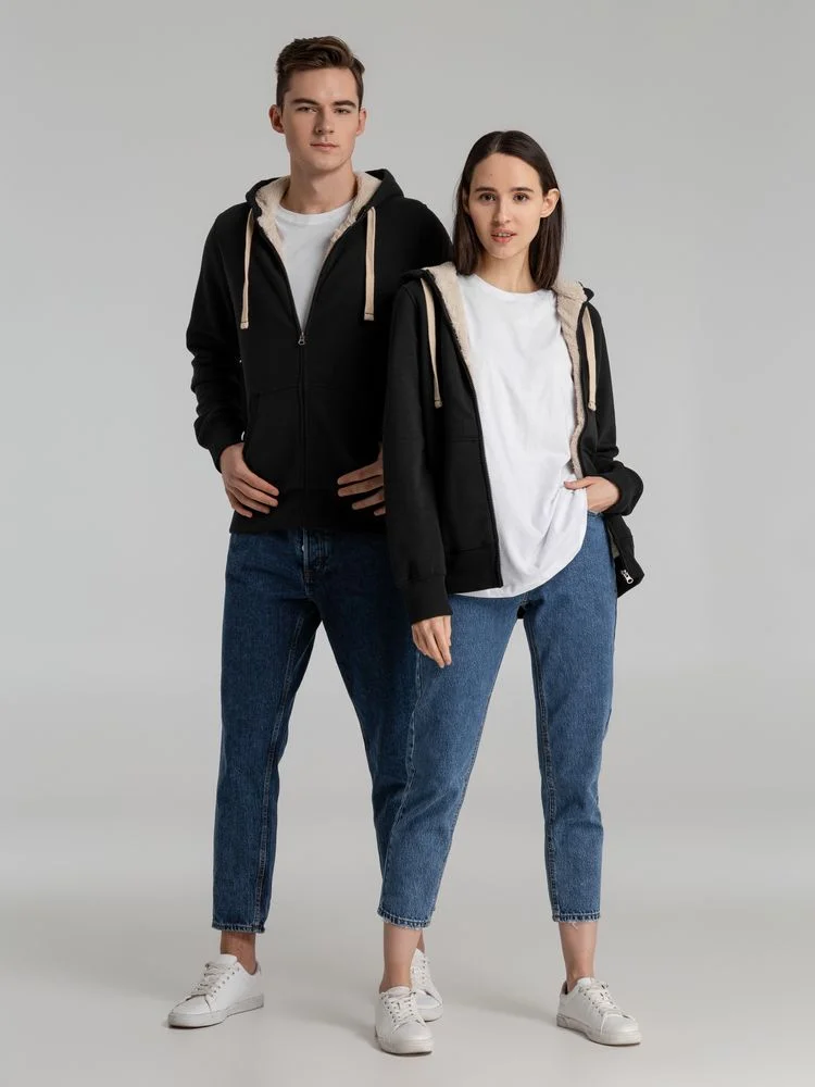 Толстовка унисекс на молнии Sherpa 280 черная - фото 13