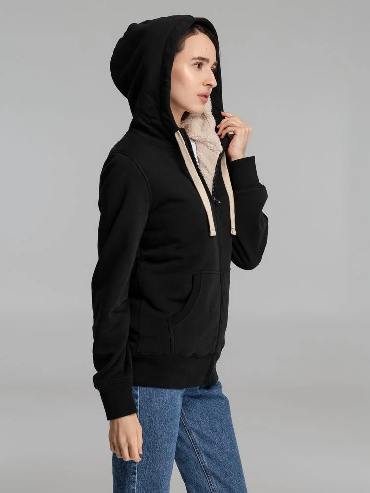 Толстовка унисекс на молнии Sherpa 280 черная - фото 6