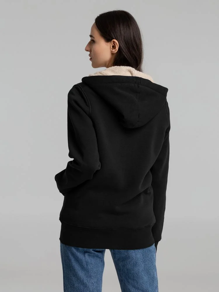 Толстовка унисекс на молнии Sherpa 280 черная - фото 7