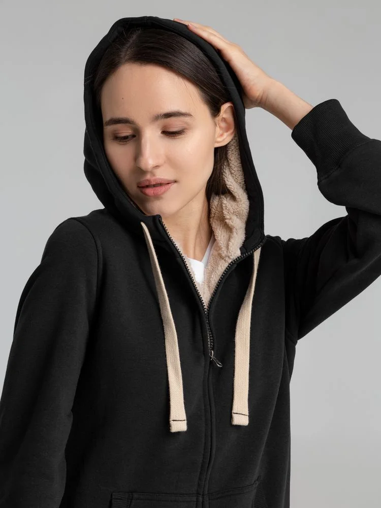 Толстовка унисекс на молнии Sherpa 280 черная - фото 8