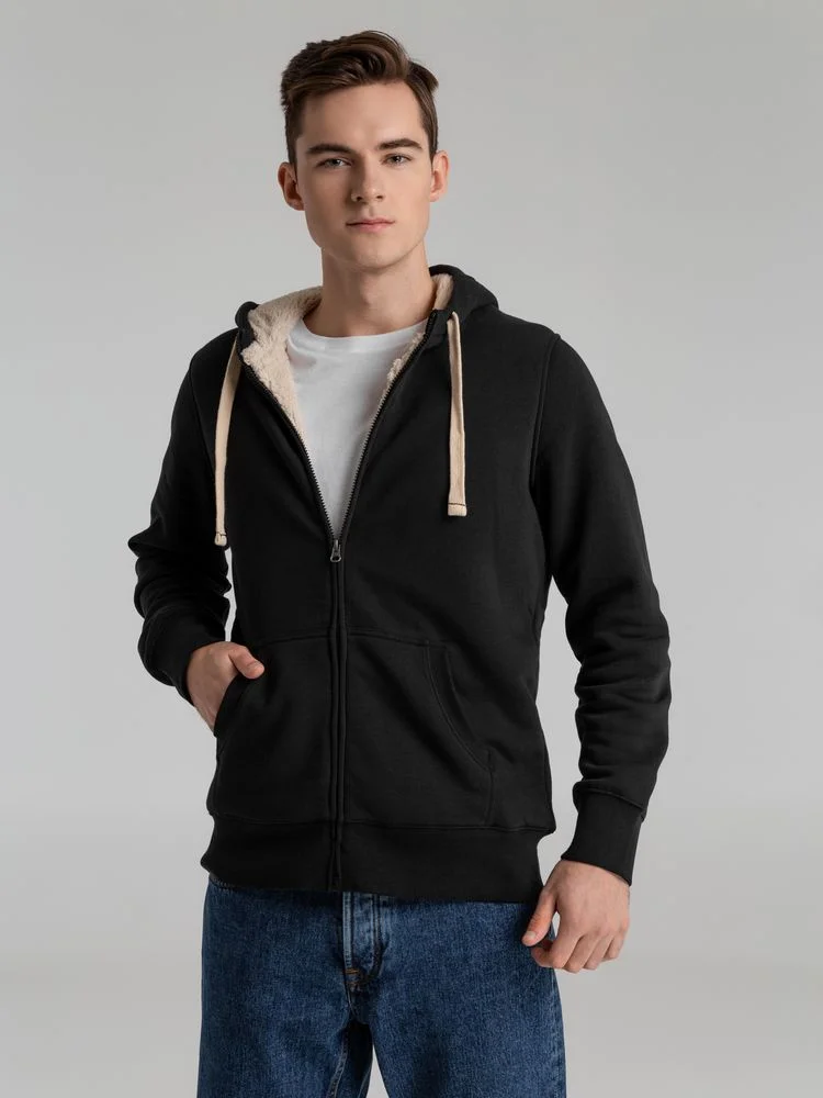 Толстовка унисекс на молнии Sherpa 280 черная - фото 9