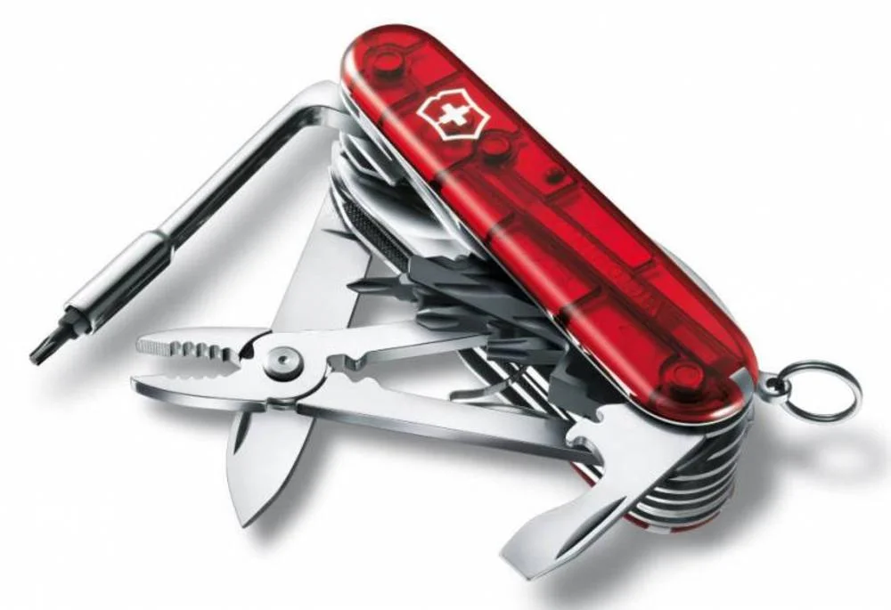 Офицерский нож CyberTool L полупрозрачный красный - фото 3