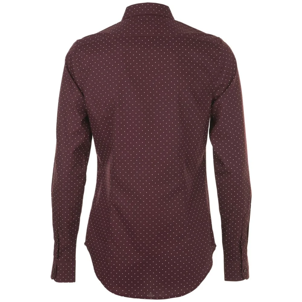 Рубашка женская Becker Women, бордовая с белым - фото 2