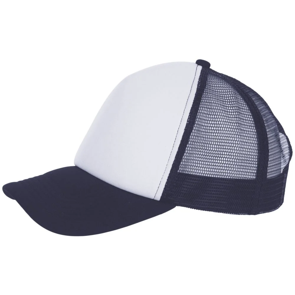 Бейсболка Bubble, темно-синяя с белым, темно-синий