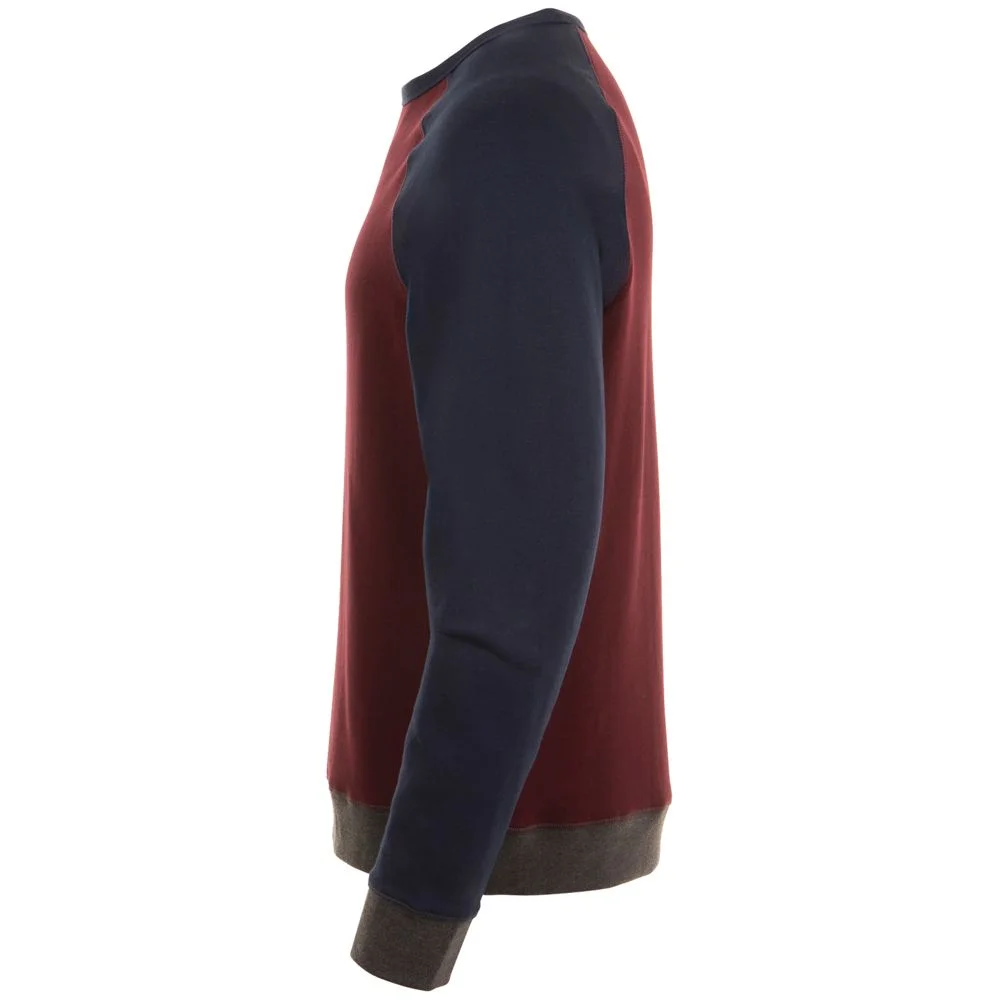 Толстовка унисекс Sandro бордовая с темно-синим - фото 3