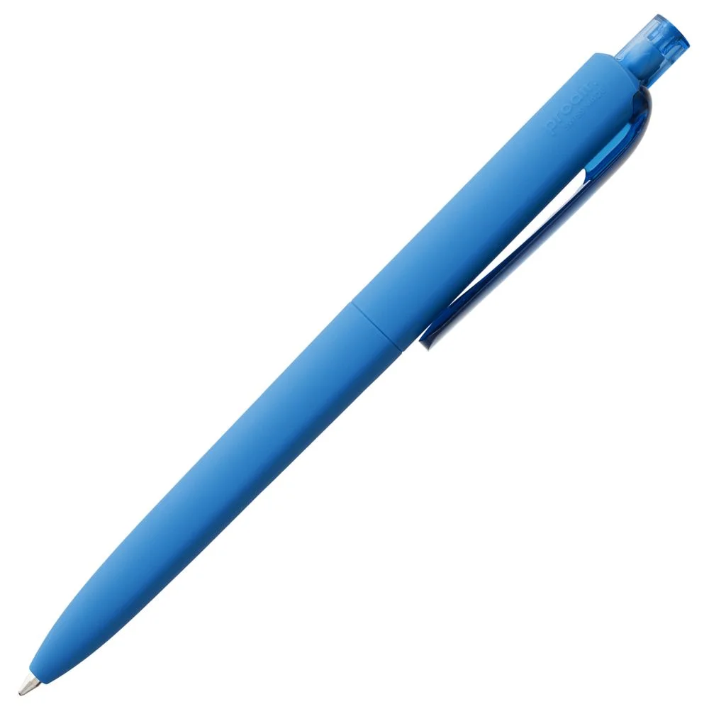 Ручка шариковая Prodir DS8 PRR-T Soft Touch голубая - фото 3
