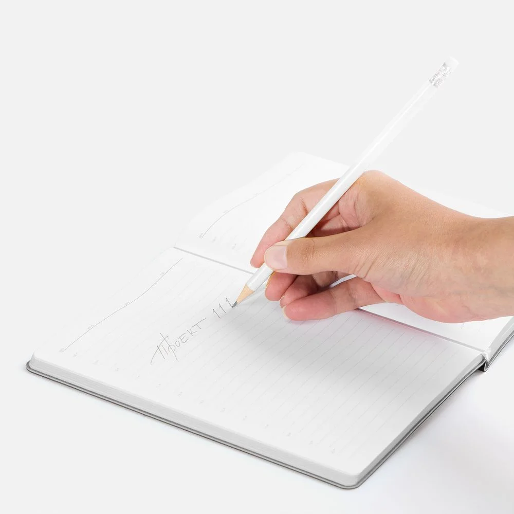 Карандаш простой Triangle с ластиком белый - фото 2