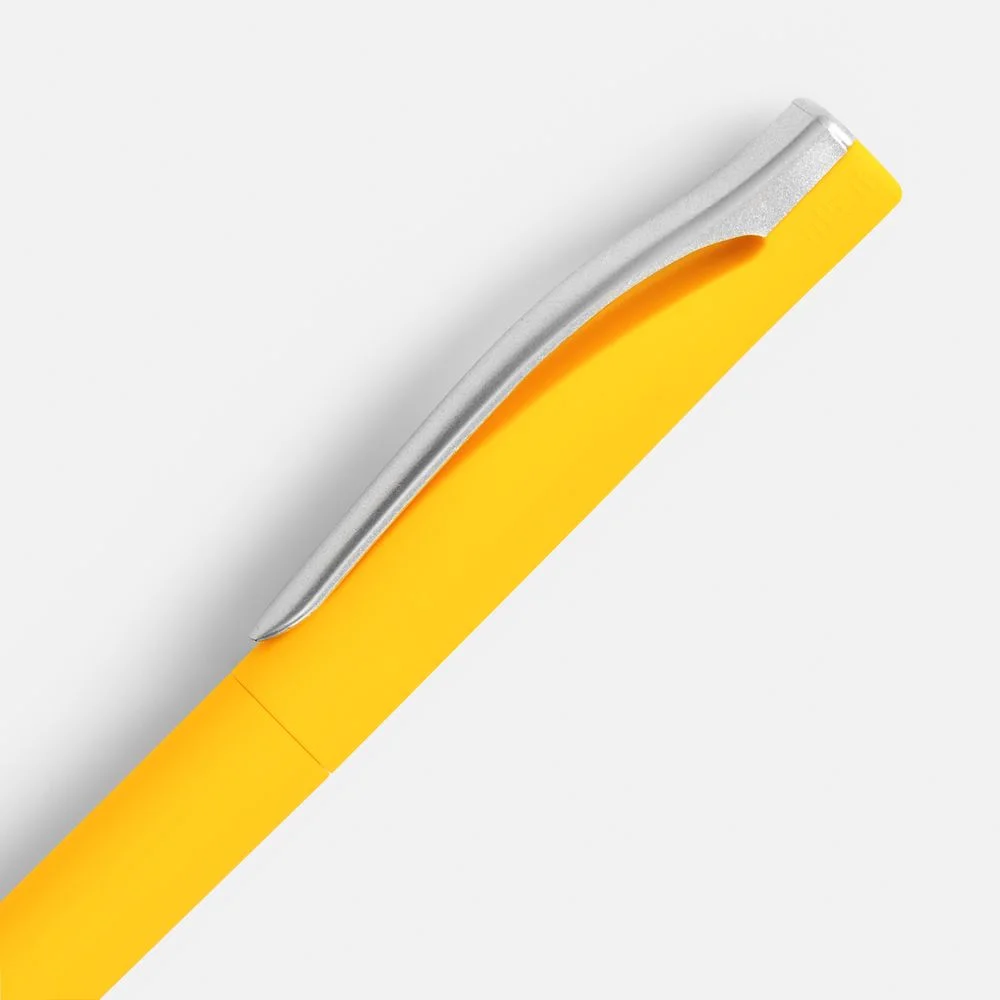 Ручка шариковая Pin Soft Touch желтая - фото 3