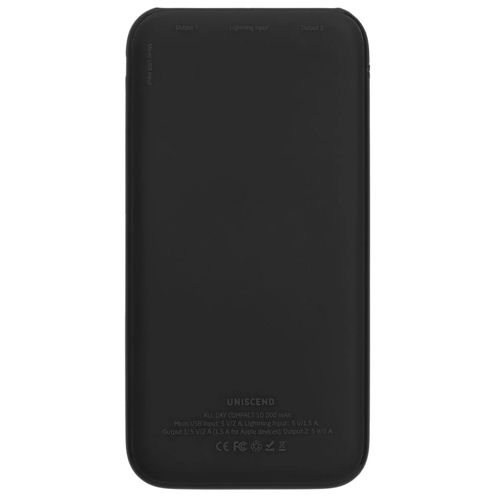 Внешний аккумулятор Uniscend All Day Compact 10000 мАч черный - фото 3