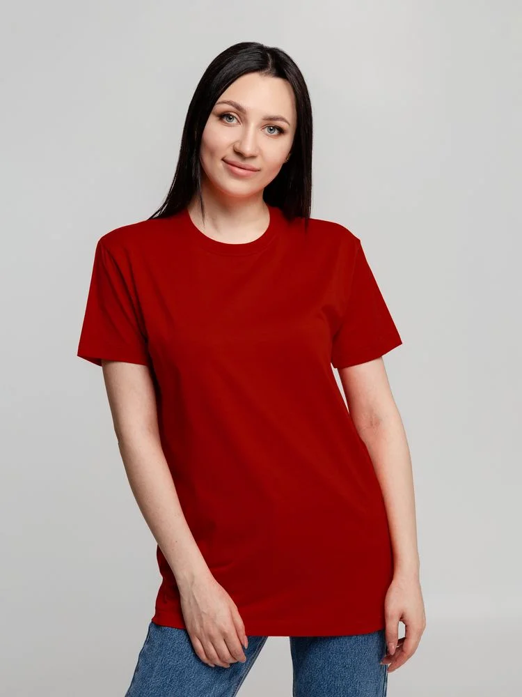 Футболка унисекс T-Bolka 160, темно-красная - фото 3