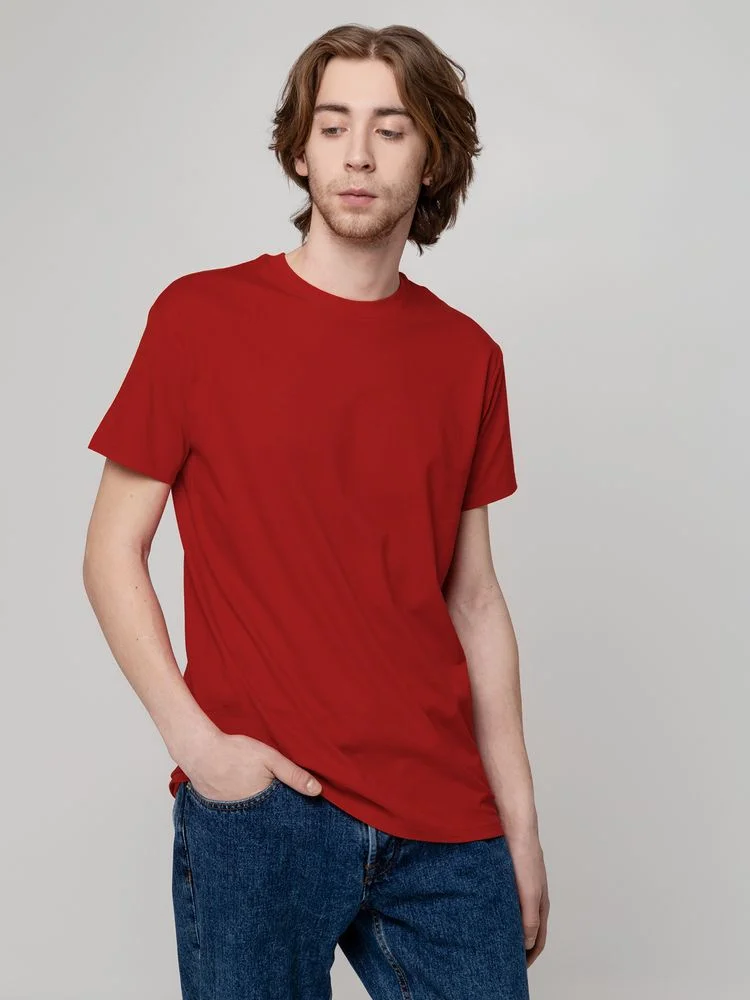 Футболка унисекс T-Bolka 160, темно-красная - фото 4