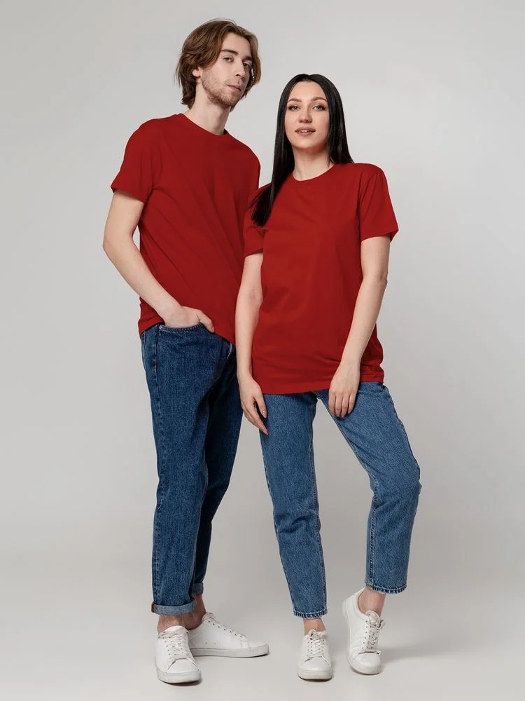 Футболка унисекс T-Bolka 160, темно-красная - фото 5