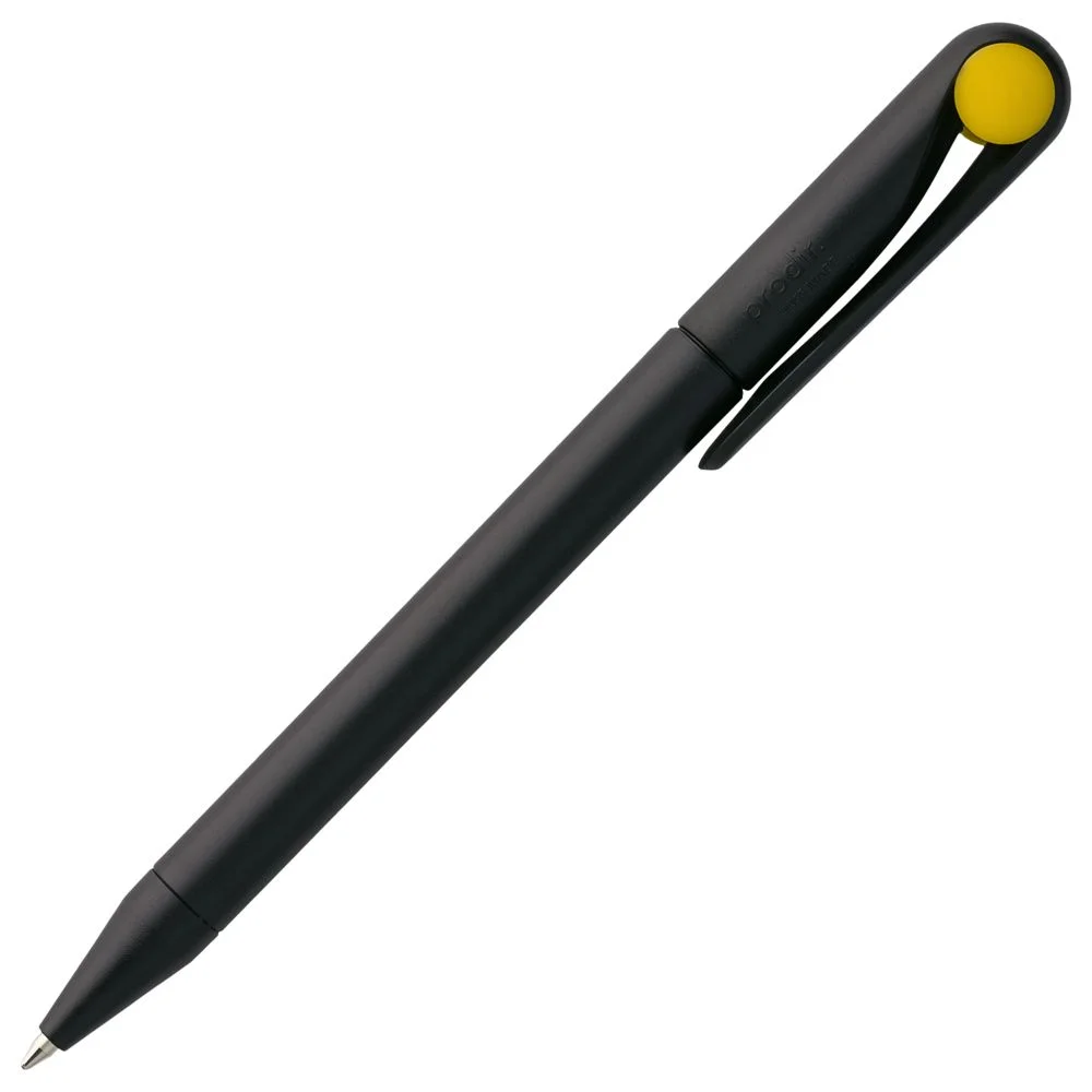 Ручка шариковая Prodir DS1 TMM Dot черная с желтым - фото 3
