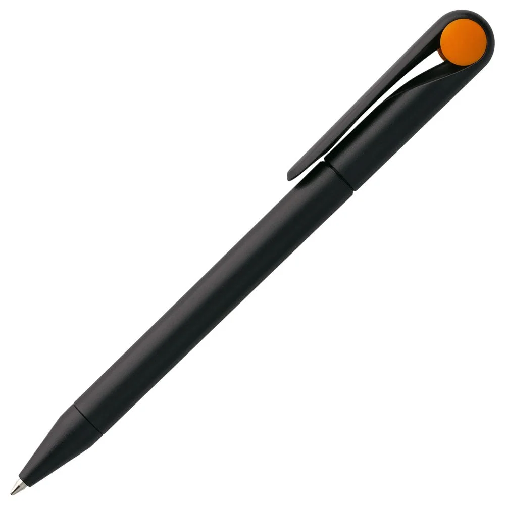 Ручка шариковая Prodir DS1 TMM Dot черная с оранжевым - фото 2