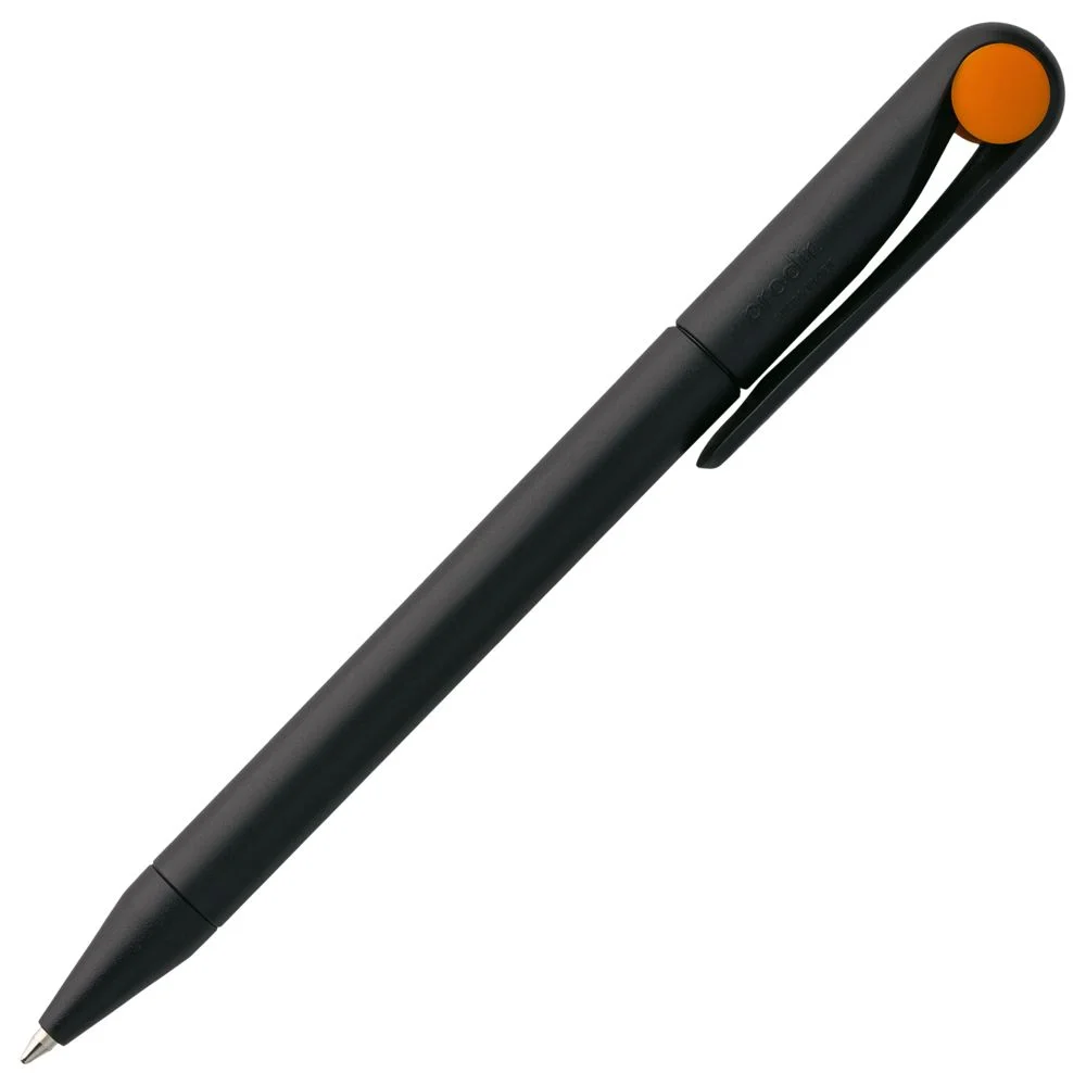 Ручка шариковая Prodir DS1 TMM Dot черная с оранжевым - фото 3