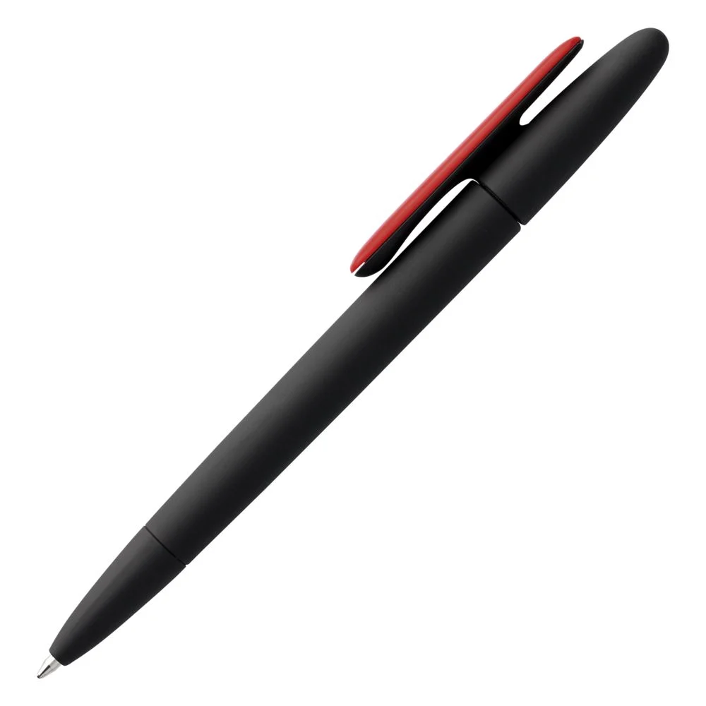 Ручка шариковая Prodir DS5 TRR-P Soft Touch черная с красным - фото 2