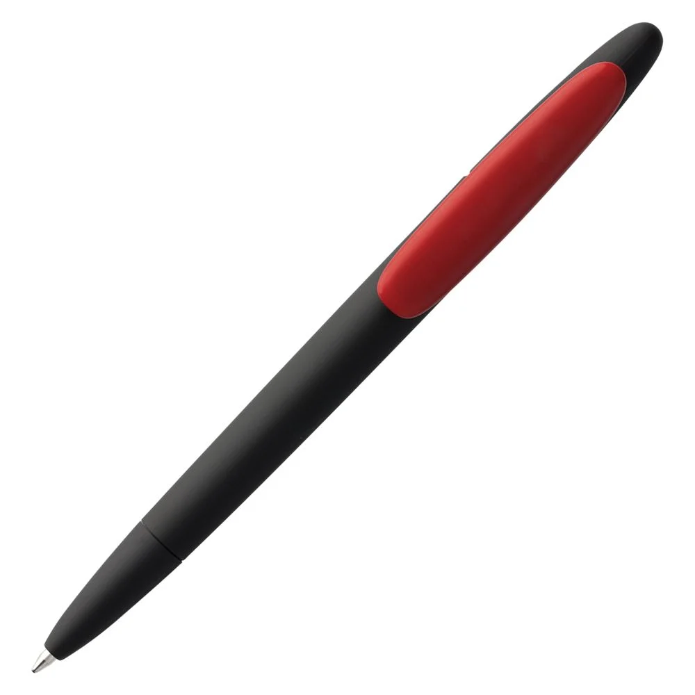 Ручка шариковая Prodir DS5 TRR-P Soft Touch черная с красным - фото 4