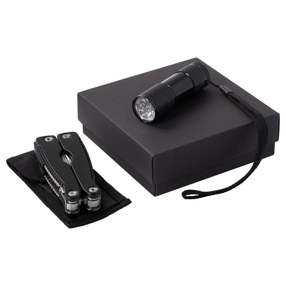 Набор Handmaster: фонарик и мультитул черный - фото 2