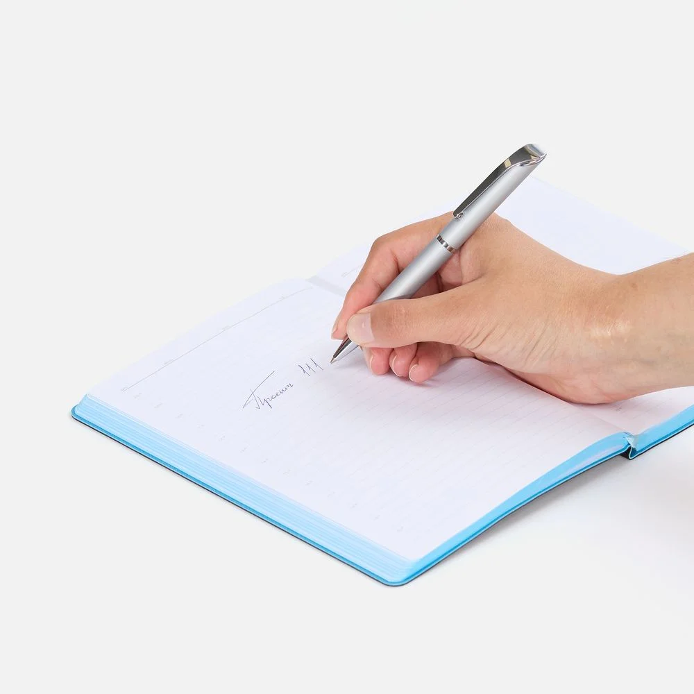 Ручка шариковая Glide серая - фото 4