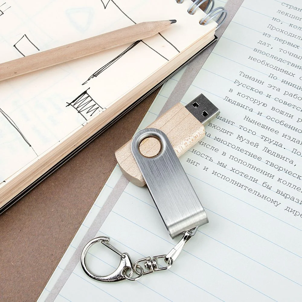 Флешка Twist Wood светлое дерево 16 Гб - фото 2