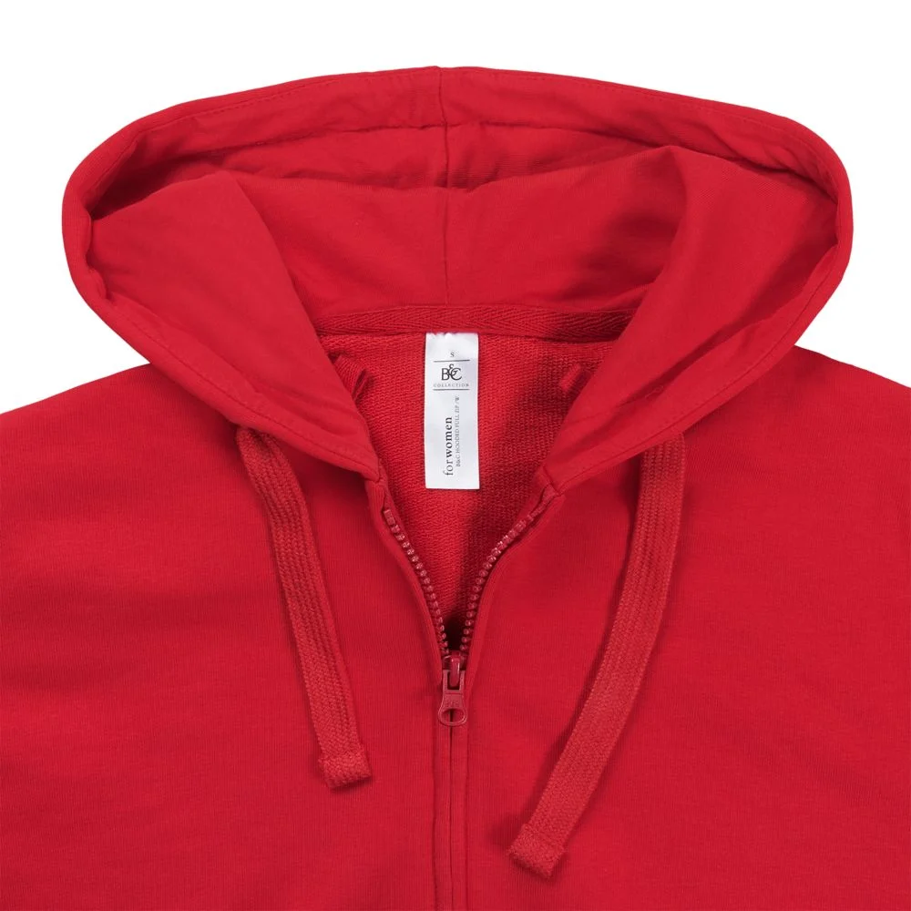 Толстовка женская Hooded Full Zip красная - фото 4